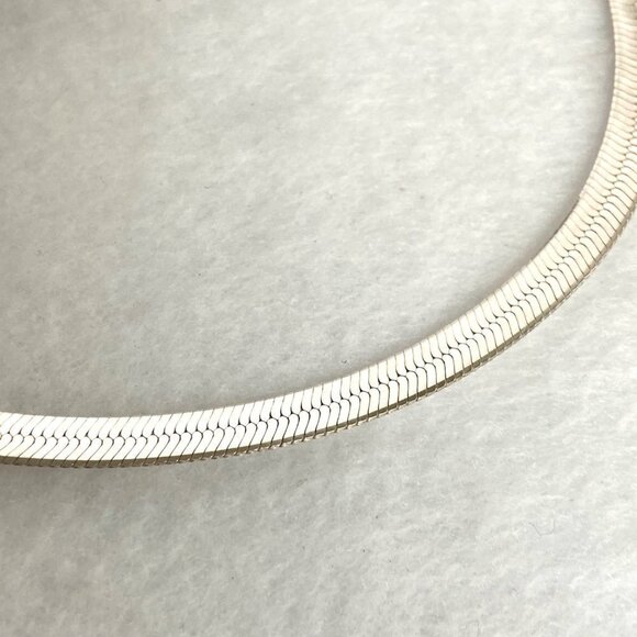 Sterling Silver 925 TJC 5MM Polished Flat Herringbone Chain Necklace 18" 14g - Picture 5 of 16